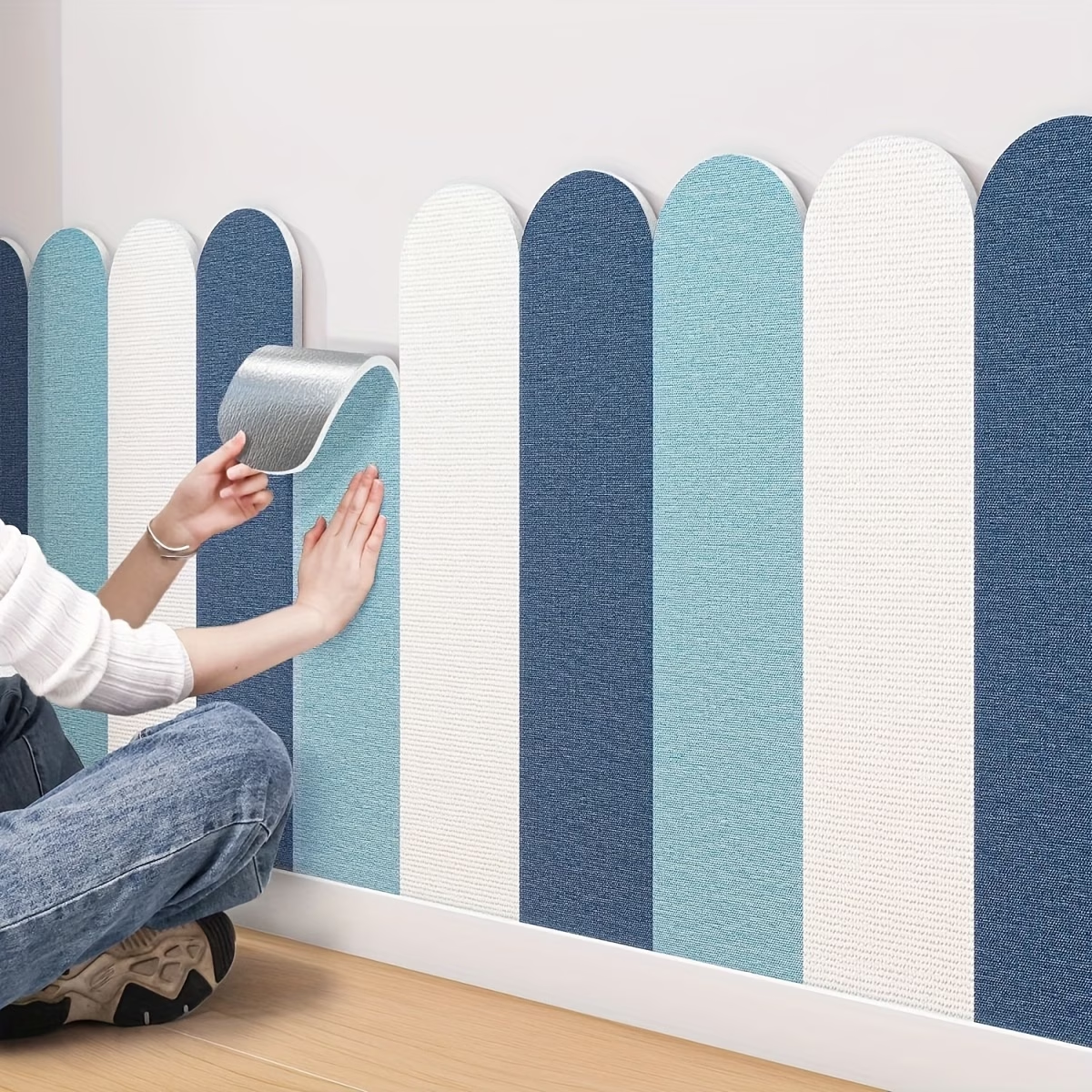 Wall Panel 3D Texture - 1PC 15X90cm Self-adhesive 3D Wall Panel,
