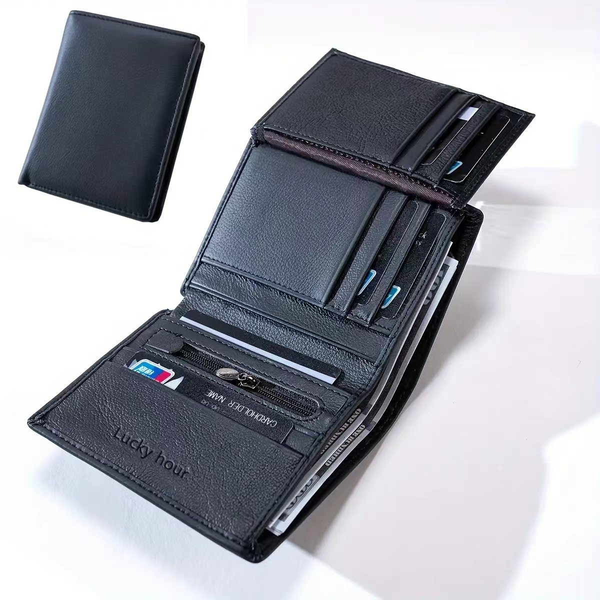 Interior Design Photo - Multi-Card Slot Genuine Leather Men's Wallet,