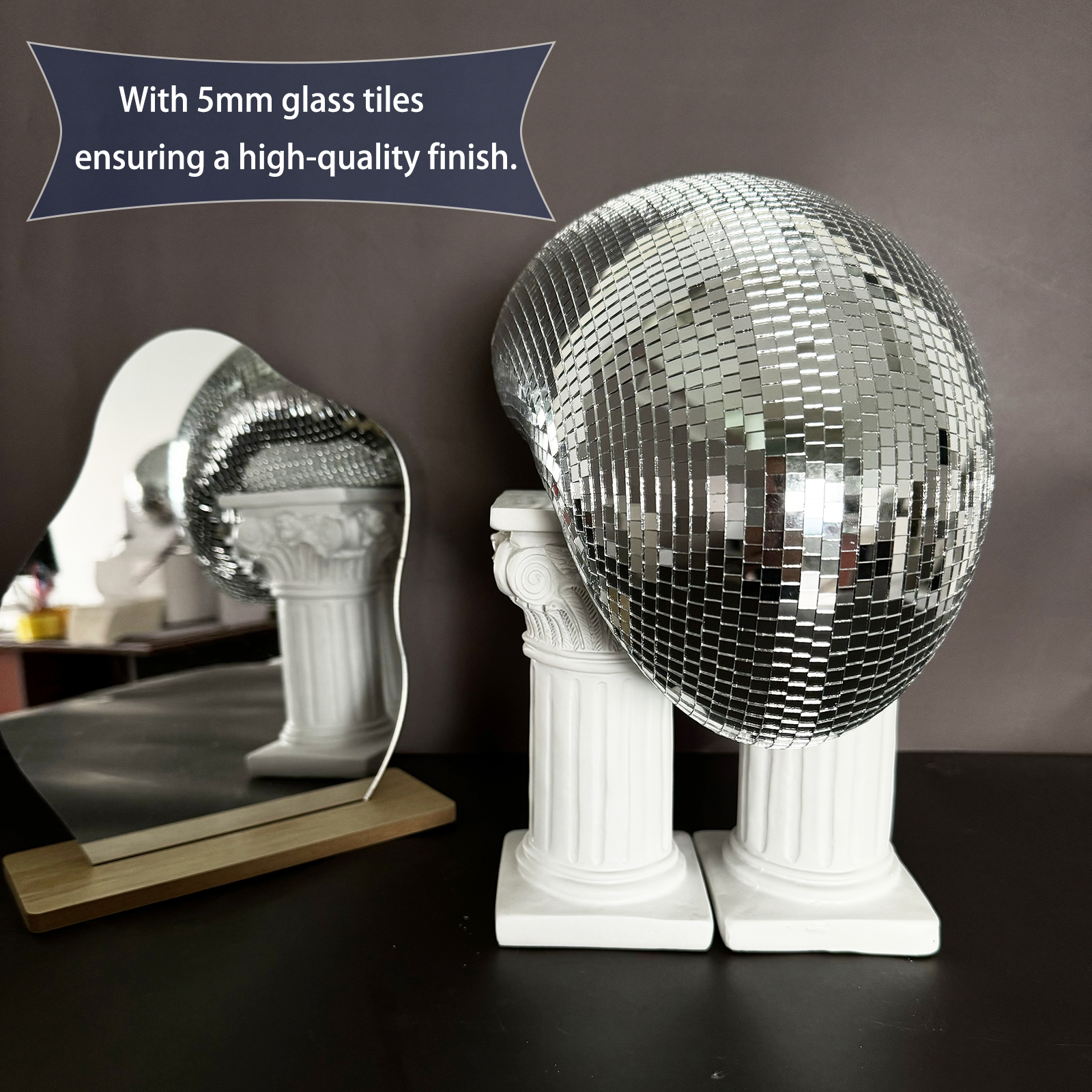 28cm Melted Disco Ball Mirror  - Interior Design Modern avaliação e preço