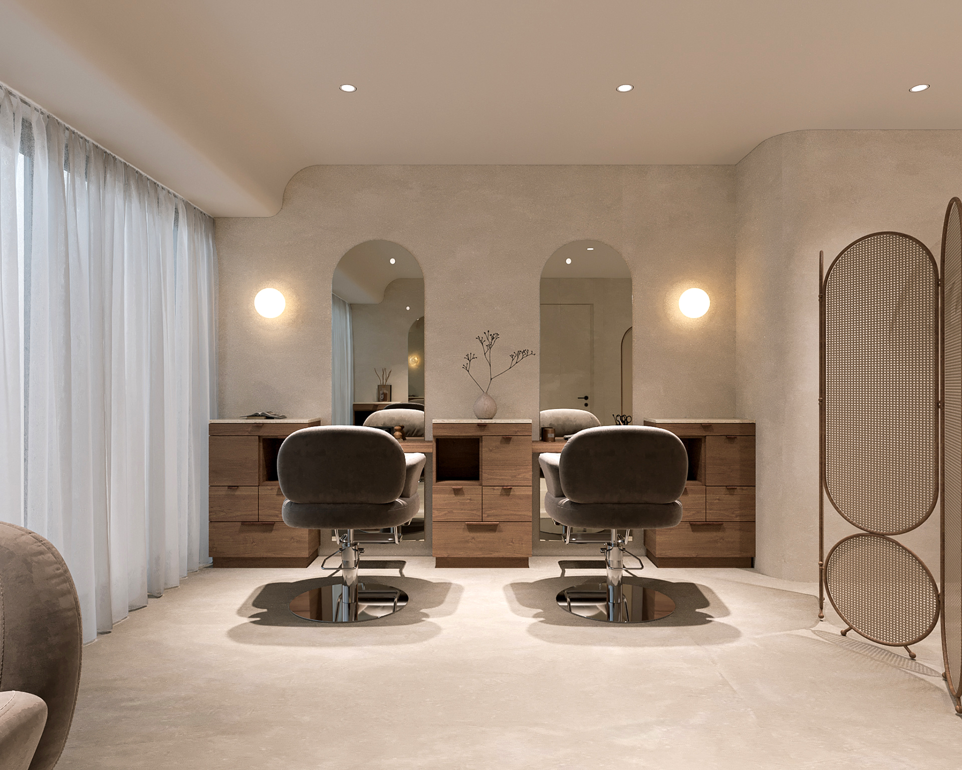 High-end nail salon furniture, - Interior Design Nail Salon avaliação e preço