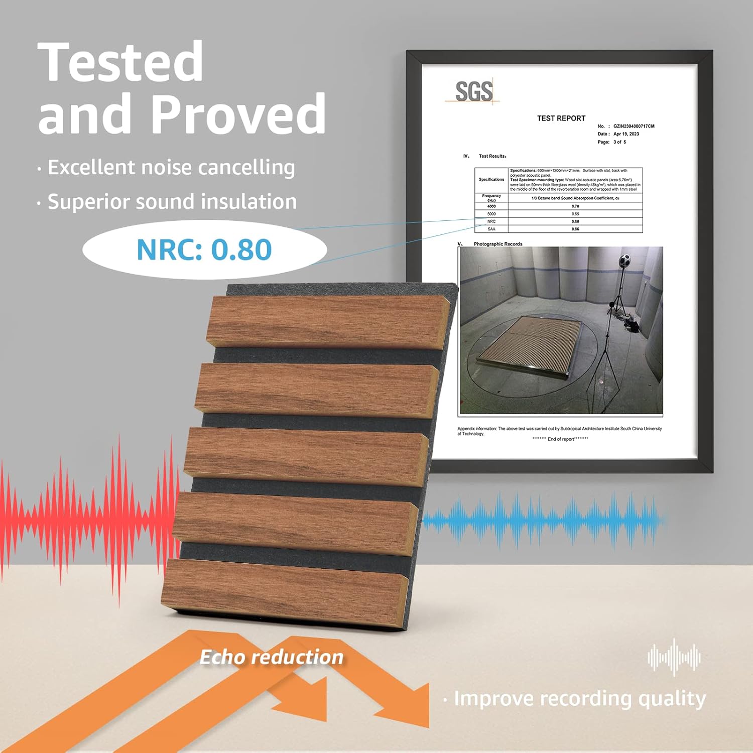 Wood Slat Acoustic Panels for  - Wall Panel 3D Texture avaliação e preço
