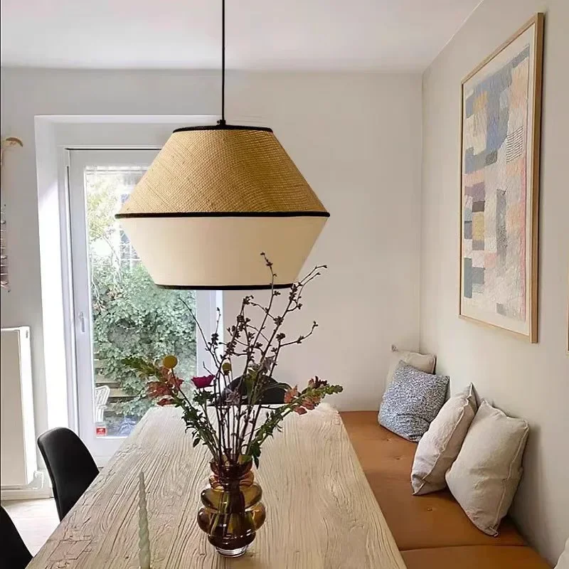 Wabi Sabi Handwoven Rattan Pen - Wicker Pendant Shade avaliação e preço