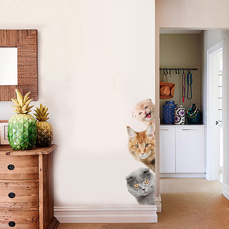 Dogs Cats 3D Wall Sticker Funn - Interior Design Modern avaliação e preço