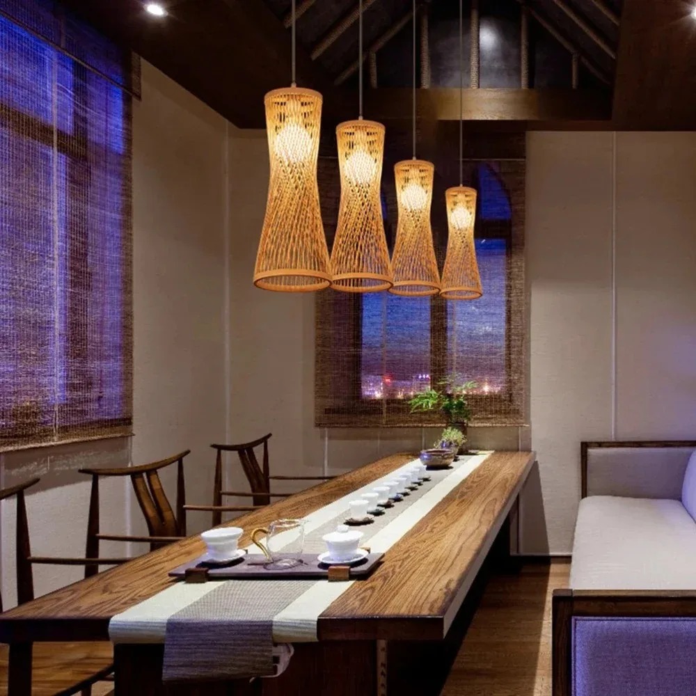 JOYINLED Japanese Style Bamboo - Wicker Pendant Shade avaliação e preço