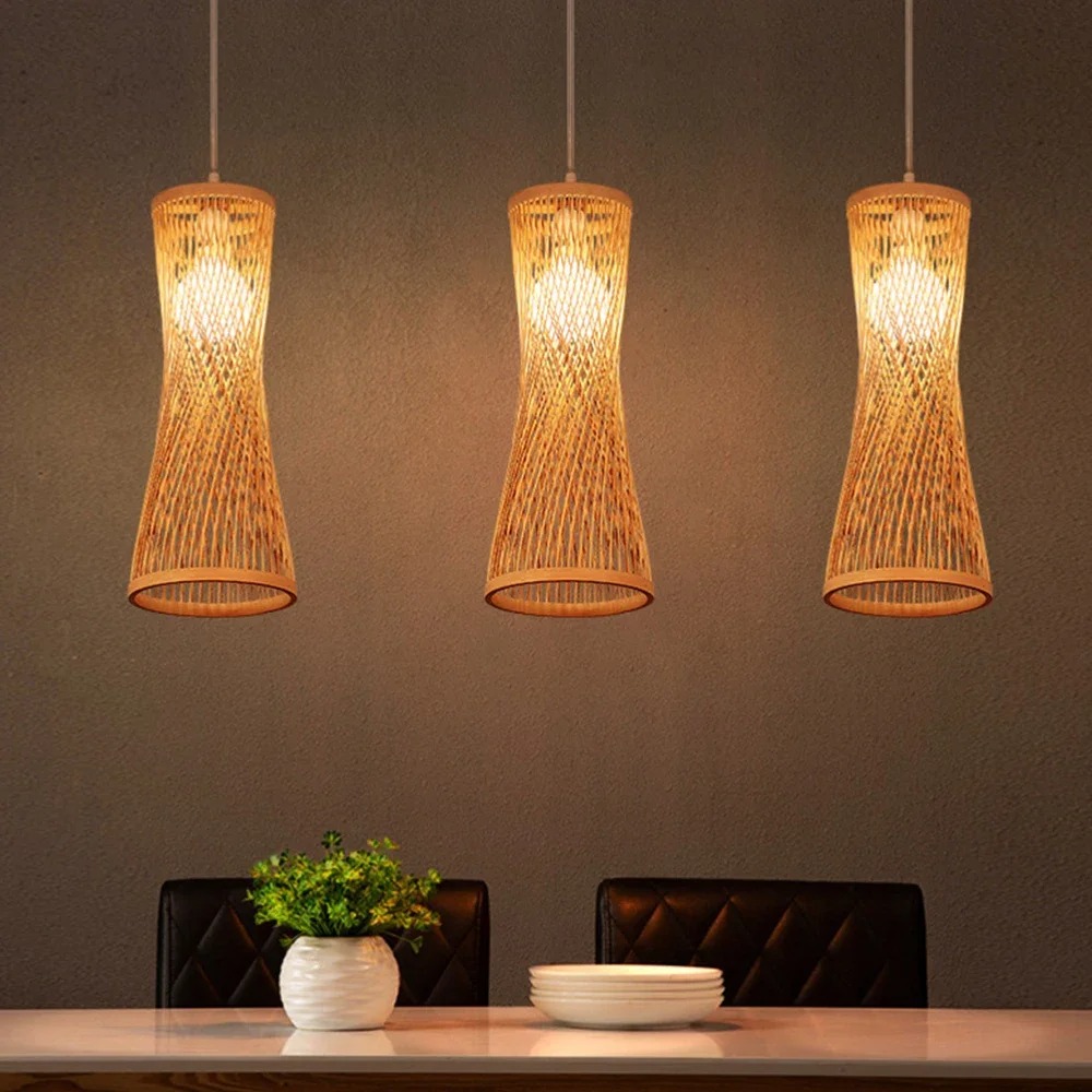 JOYINLED Japanese Style Bamboo - Wicker Pendant Shade avaliação e preço