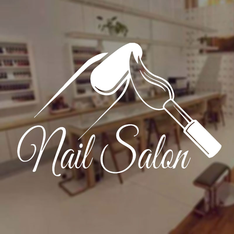 Nail Salon Shop Wall Decal Man - Interior Design Nail Salon avaliação e preço