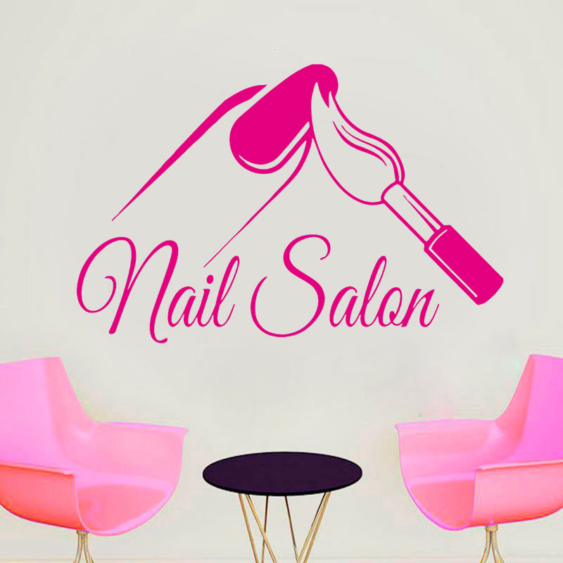 Nail Salon Shop Wall Decal Man - Interior Design Nail Salon avaliação e preço