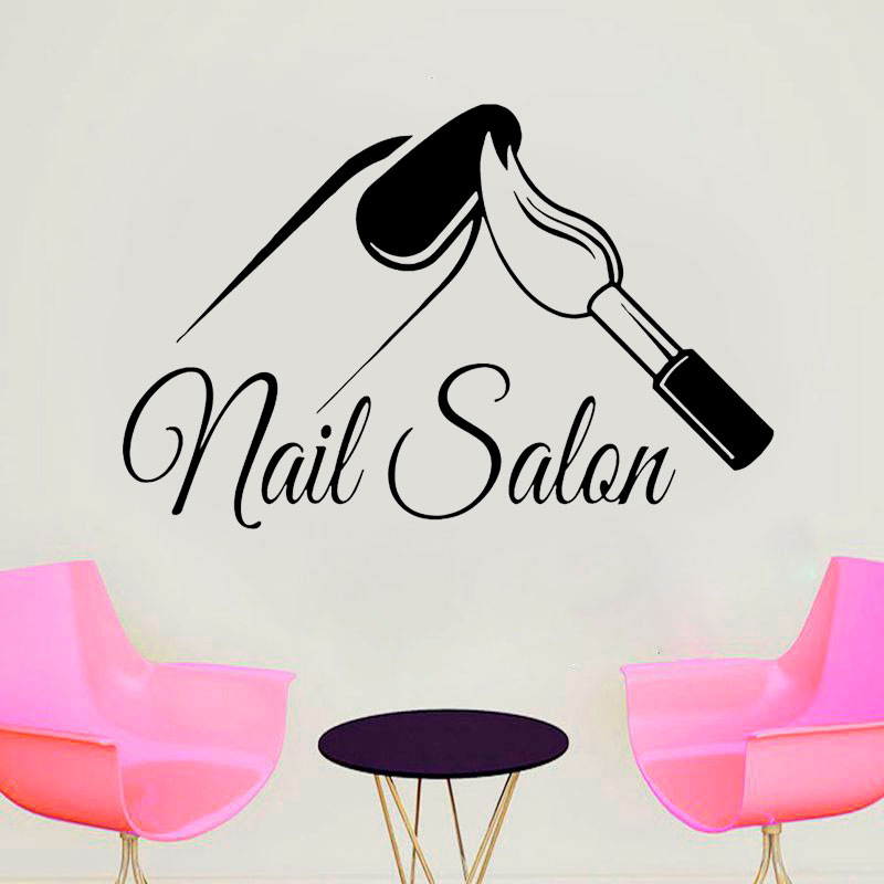 Nail Salon Shop Wall Decal Man - Interior Design Nail Salon avaliação e preço