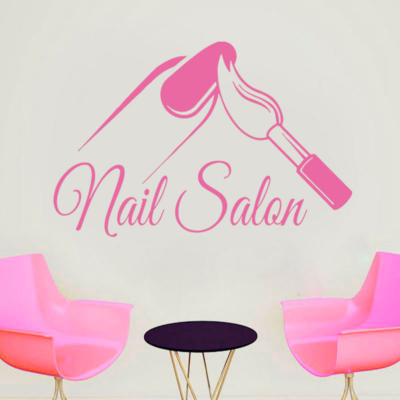 Nail Salon Shop Wall Decal Man - Interior Design Nail Salon avaliação e preço