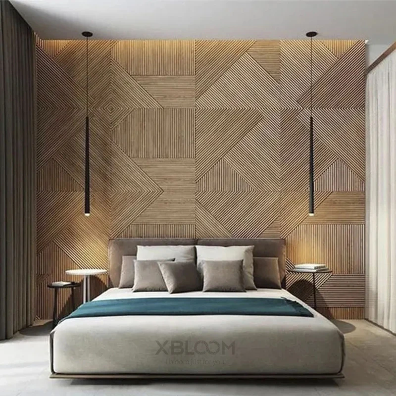 12pcs 50cm 3D wall decor Wood  - Wall Panel 3D Texture avaliação e preço