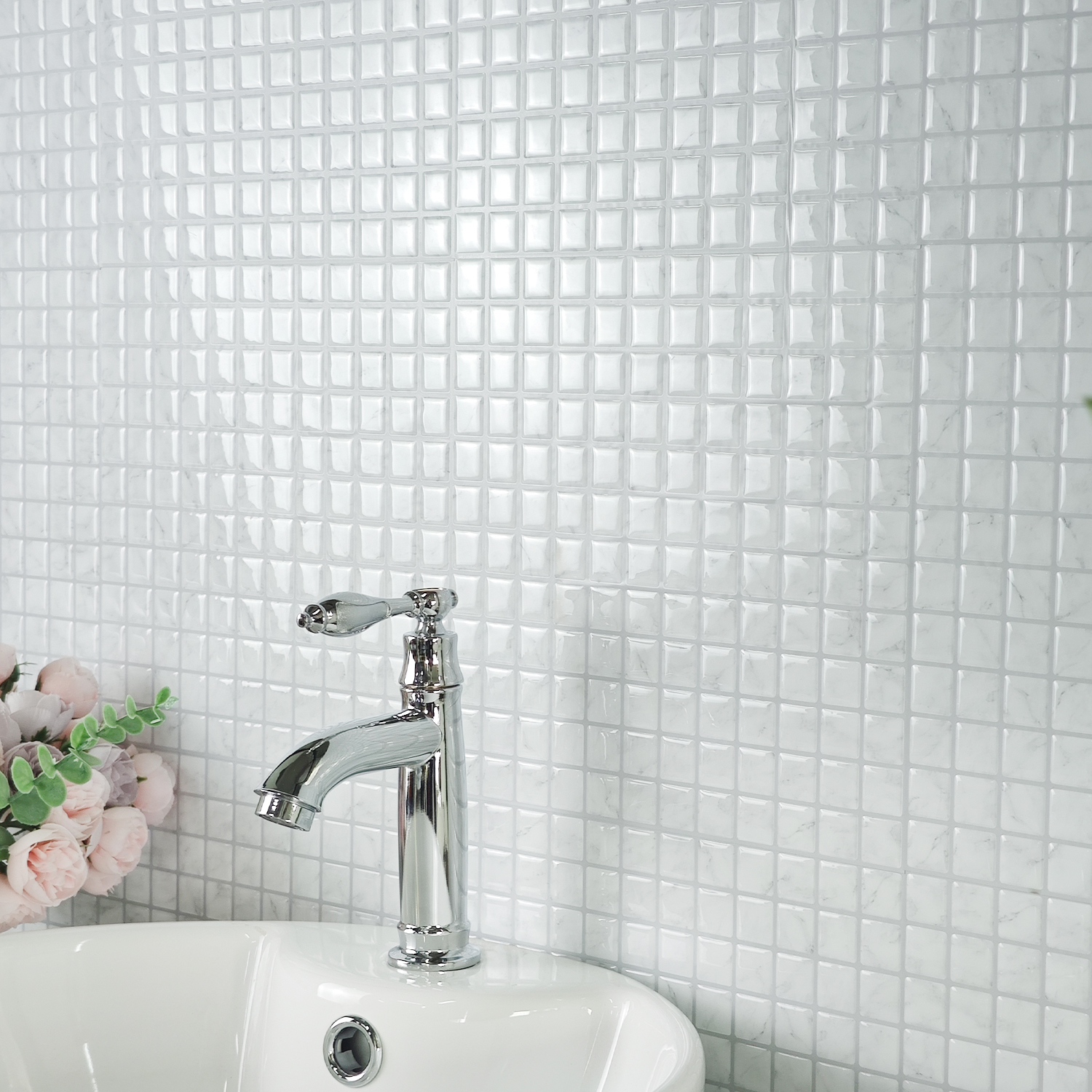 10pcs 3D Self-adhesive Wall Ti - Wall Panel 3D Texture avaliação e preço
