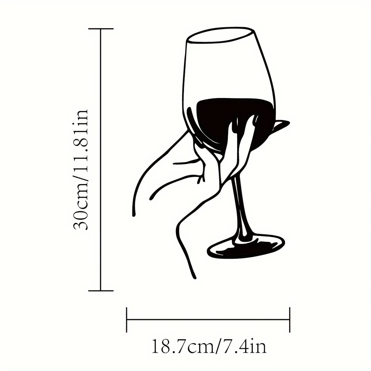 Wine Lover Lady Hand Metal Wal - Interior Design Modern avaliação e preço