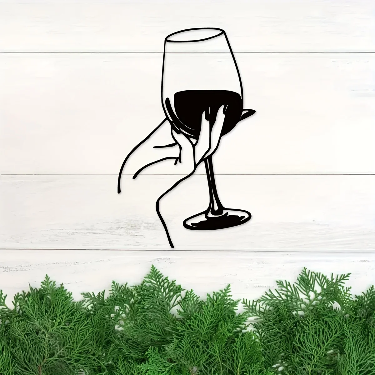 Wine Lover Lady Hand Metal Wal - Interior Design Modern avaliação e preço