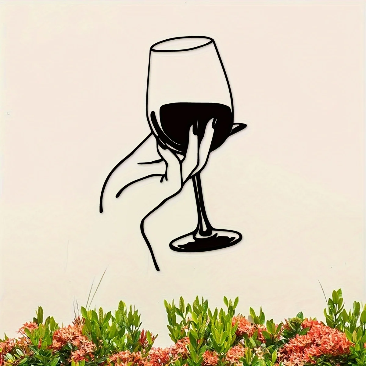 Wine Lover Lady Hand Metal Wal - Interior Design Modern avaliação e preço