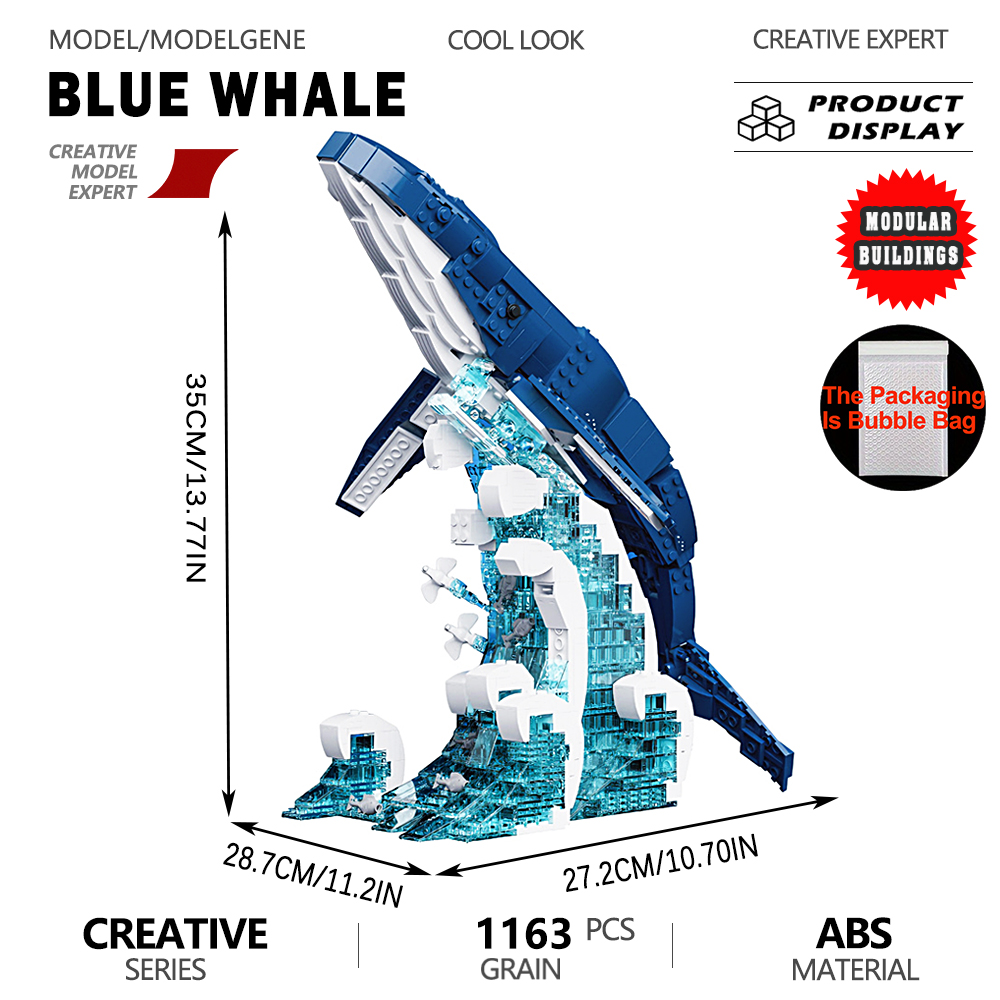 Ocean Blue Whale Model Buildin - Interior Design Build avaliação e preço