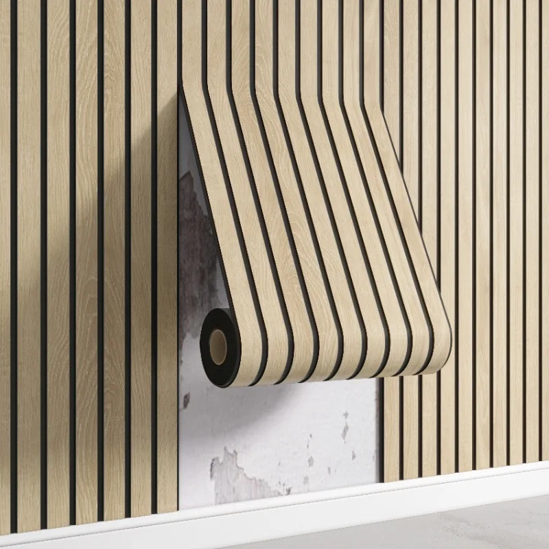 1 Roll 3D Wood Slat Wall Panel - Wall Panel 3D Texture avaliação e preço