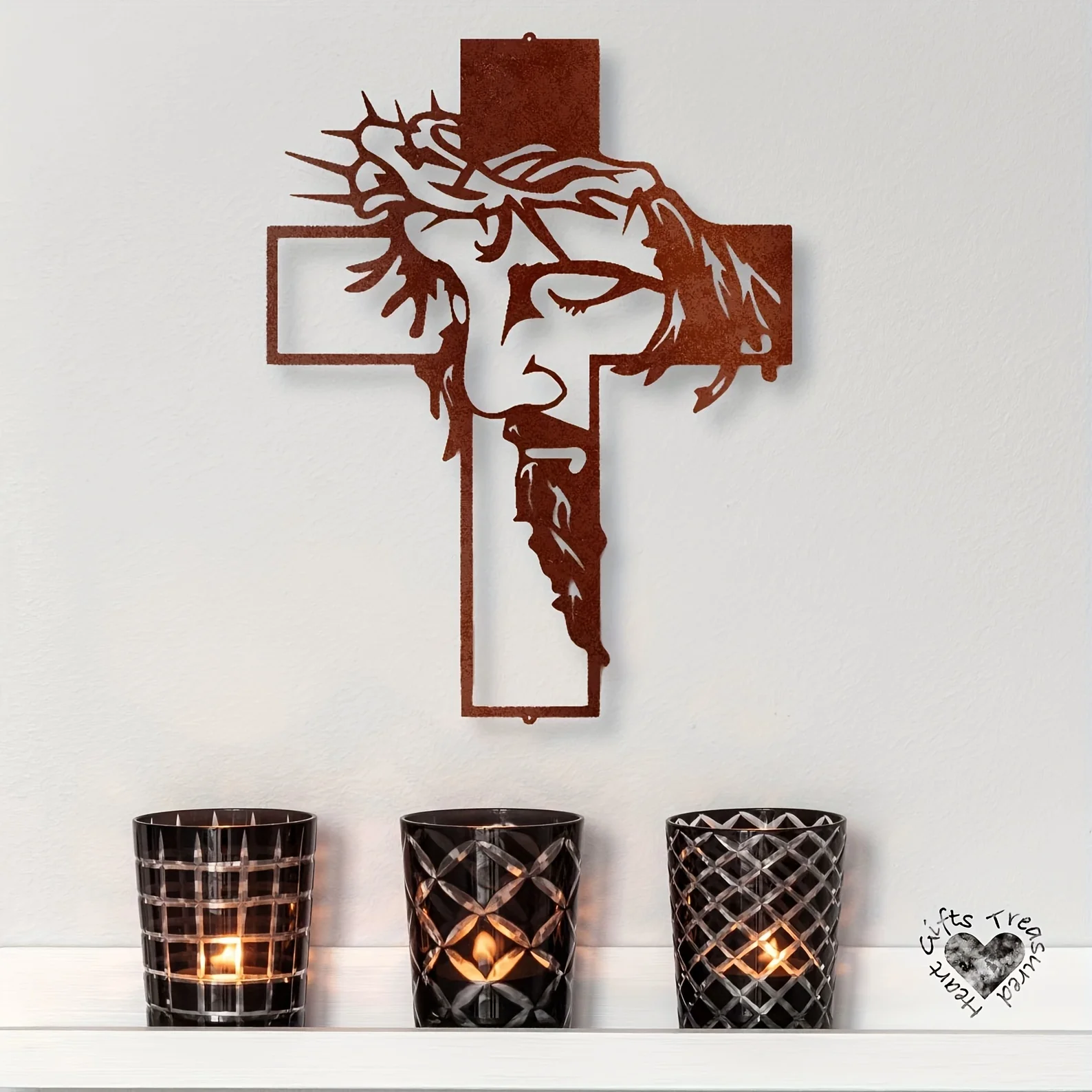 1set Metal Cross Sign Wall Art - Interior Design Modern avaliação e preço