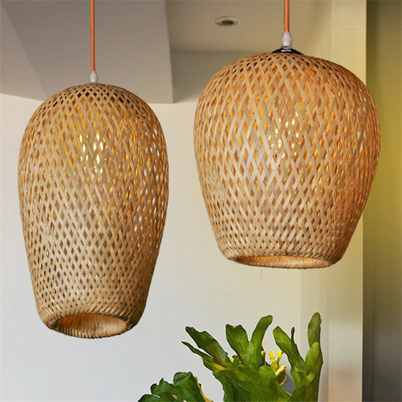 Bamboo Chinese Style Pendant L - Wicker Pendant Shade avaliação e preço