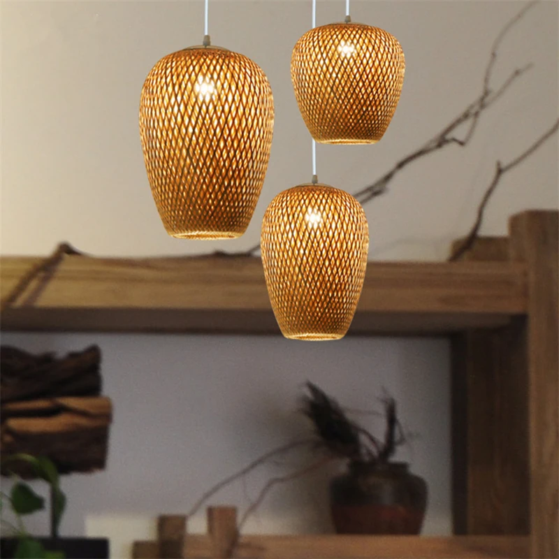 Bamboo Chinese Style Pendant L - Wicker Pendant Shade avaliação e preço