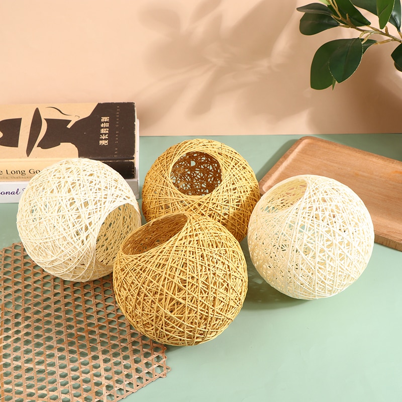 Lamp Shade Light Cover Rattan  - Wicker Pendant Shade avaliação e preço