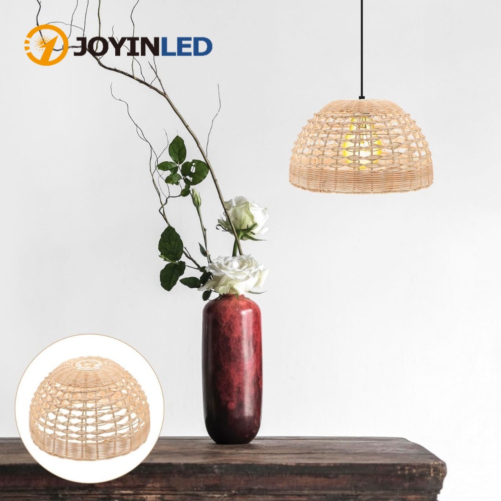 Rattan Pendant Lamp Woven Cage - Wicker Pendant Shade avaliação e preço