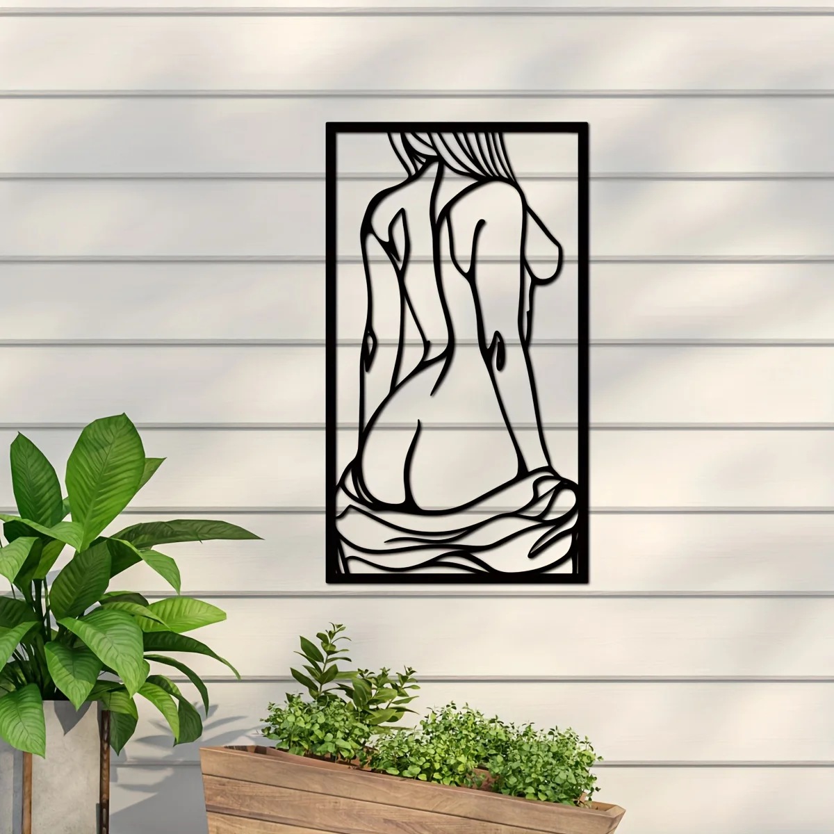 1pc Metal Art Wall Decor, Blac - Interior Design Modern avaliação e preço