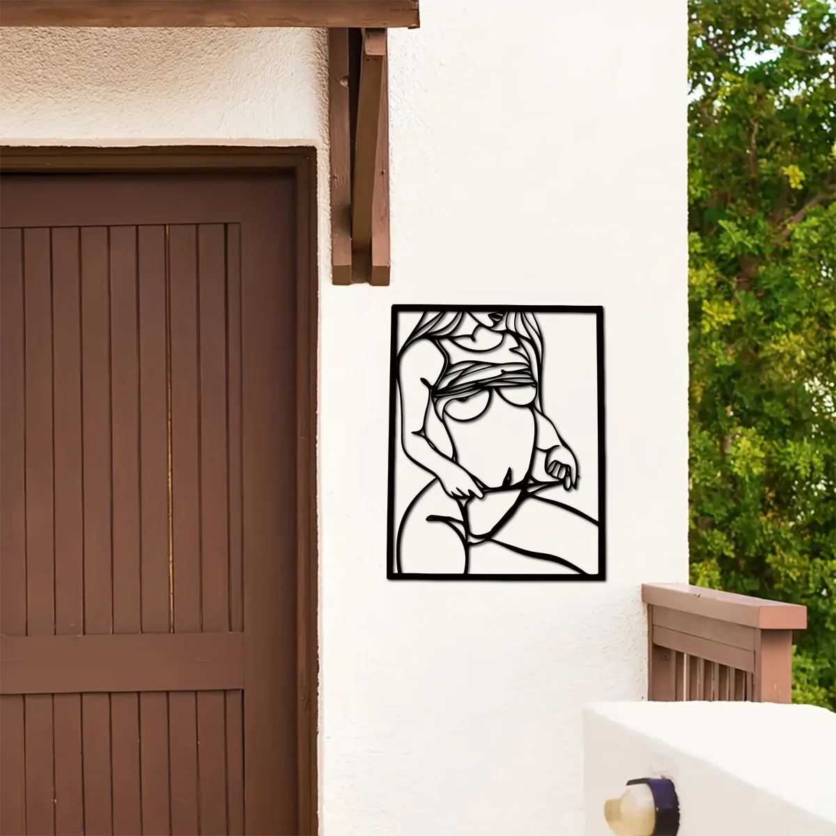 1pc Metal Art Wall Decor, Blac - Interior Design Modern avaliação e preço
