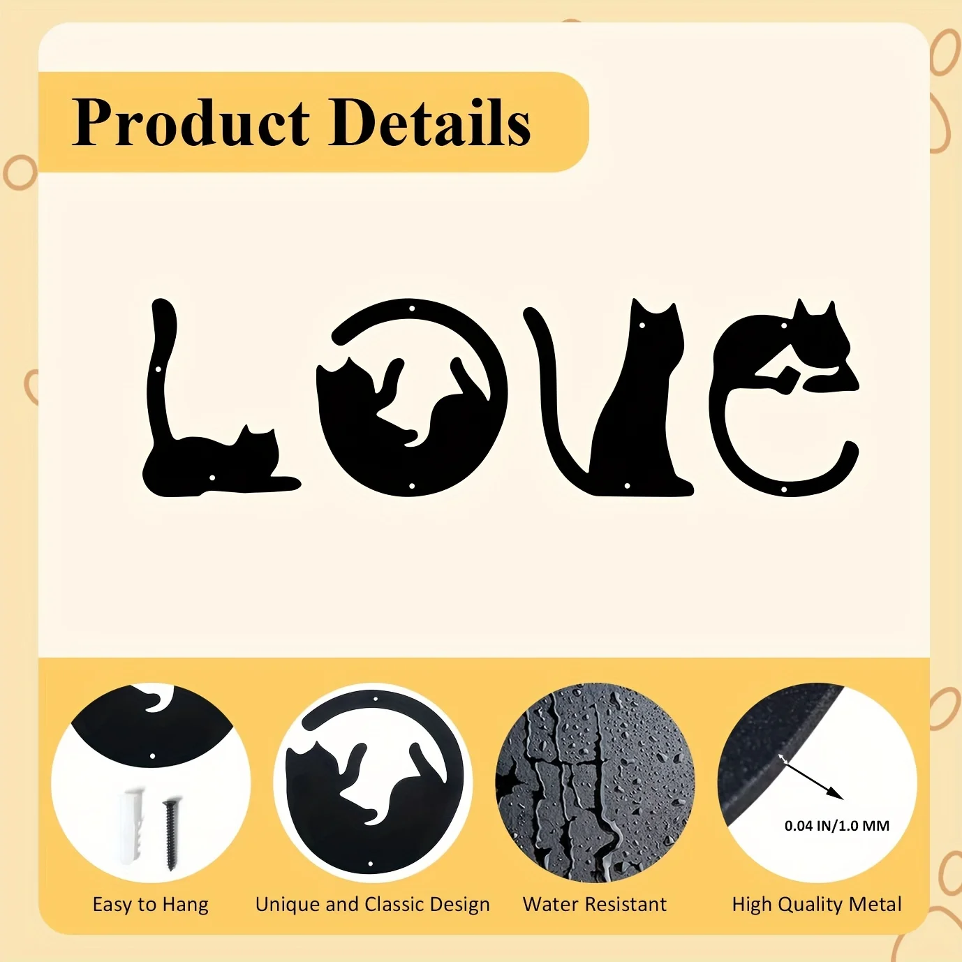 HelloYoung 4pcs/set Cute Cat M - Interior Design Modern avaliação e preço