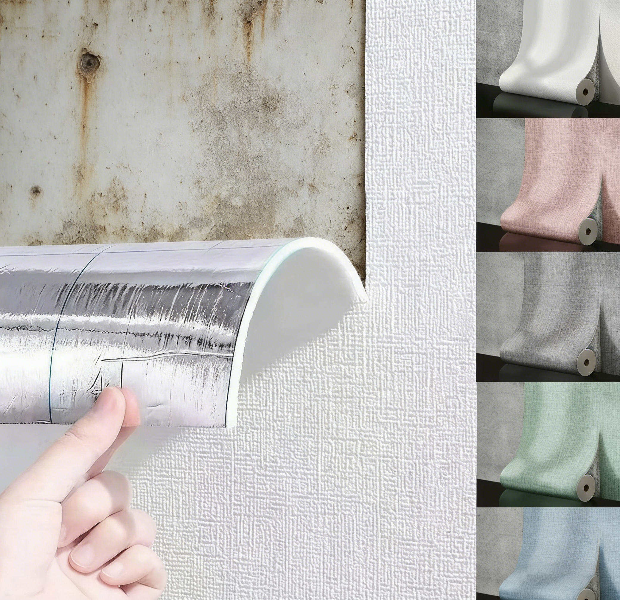 50cm Self-Adhesive 3D Linen Fo - Wall Panel 3D Texture avaliação e preço