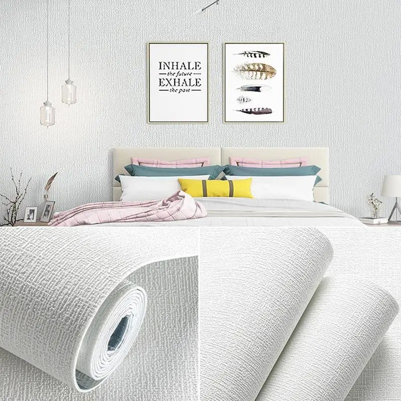 50cm Self-Adhesive 3D Linen Fo - Wall Panel 3D Texture avaliação e preço