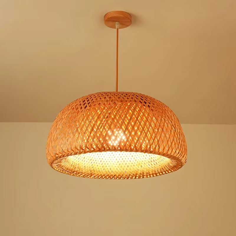 Hand Knitted Bamboo Pendant Li - Wicker Pendant Shade avaliação e preço