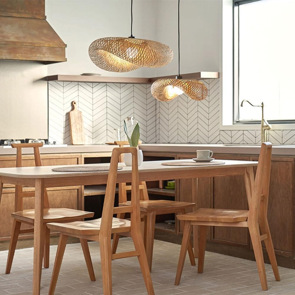 40/50/60cm E26/E27 Wicker Wove - Wicker Pendant Shade avaliação e preço