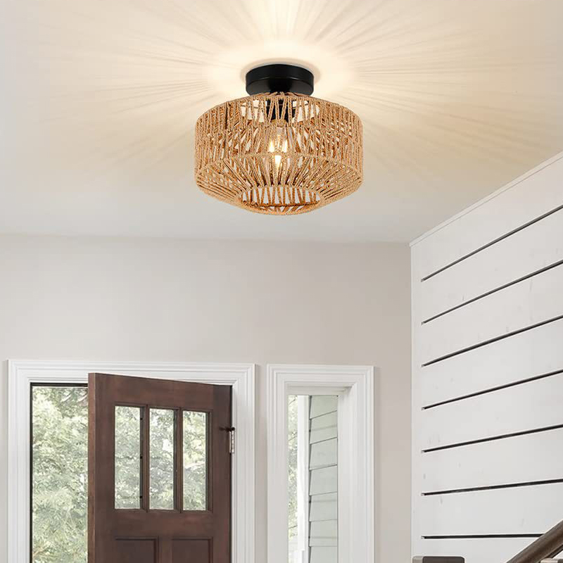 Classic Ceiling Light Handmade - Wicker Pendant Shade avaliação e preço
