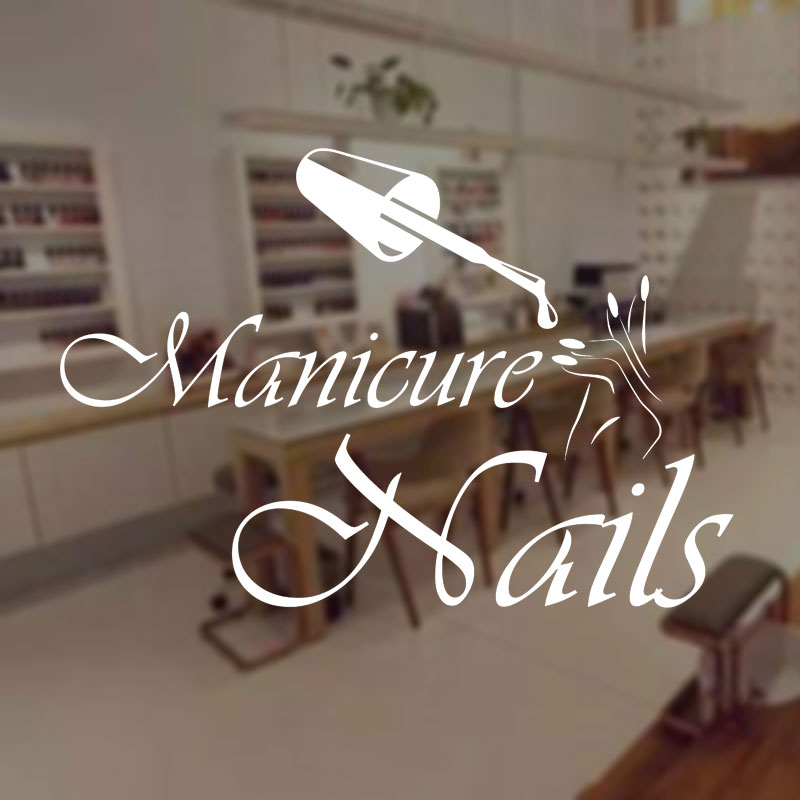 Wall Decal Manicure Vinyl Wind - Interior Design Nail Salon avaliação e preço