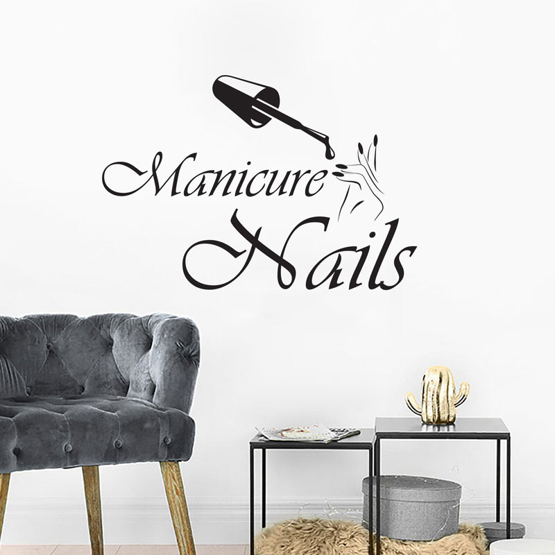 Wall Decal Manicure Vinyl Wind - Interior Design Nail Salon avaliação e preço