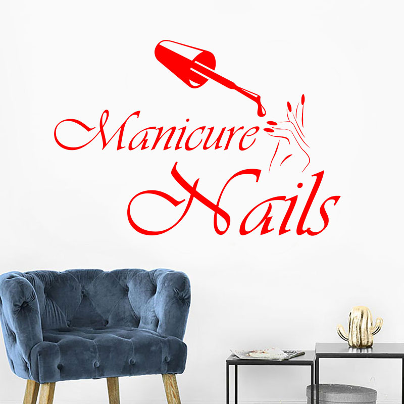 Wall Decal Manicure Vinyl Wind - Interior Design Nail Salon avaliação e preço