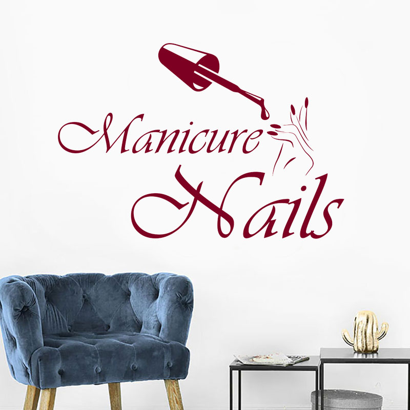 Wall Decal Manicure Vinyl Wind - Interior Design Nail Salon avaliação e preço