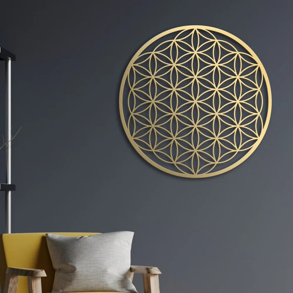 Flower of Life Metal Wall Art  - Interior Design Modern avaliação e preço