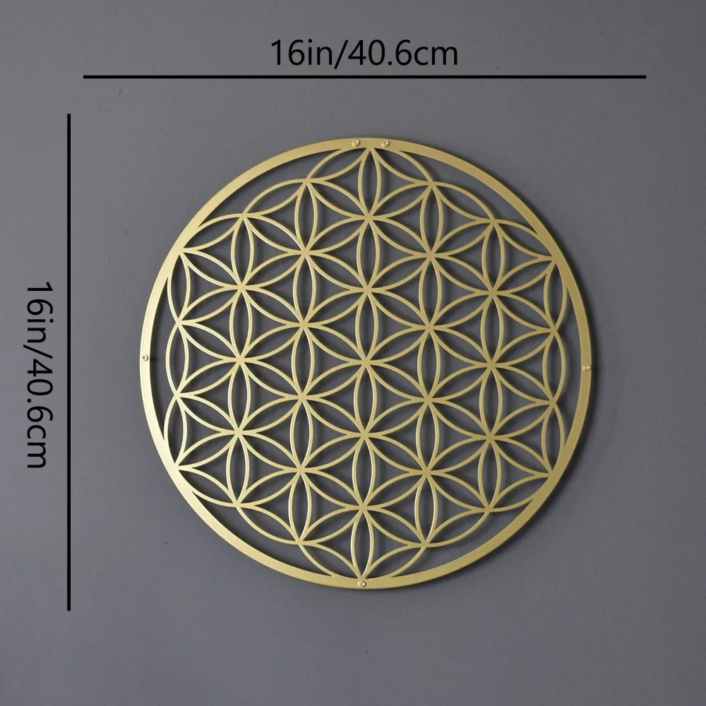 Flower of Life Metal Wall Art  - Interior Design Modern avaliação e preço