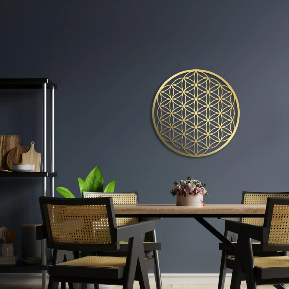 Flower of Life Metal Wall Art  - Interior Design Modern avaliação e preço