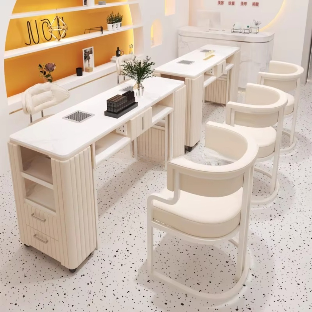 Luxury Modern Black Nail Furni - Interior Design Nail Salon avaliação e preço