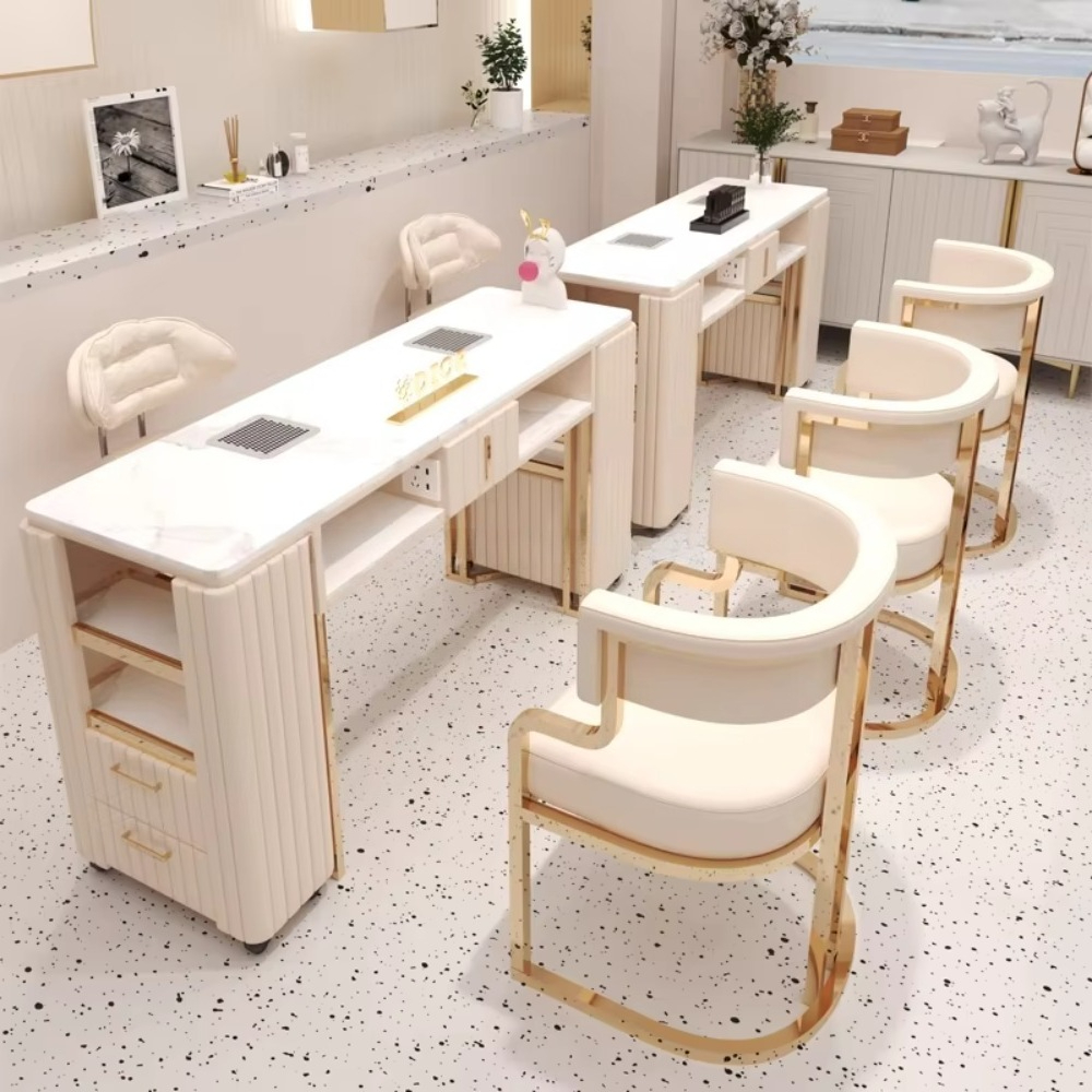Luxury Modern Black Nail Furni - Interior Design Nail Salon avaliação e preço