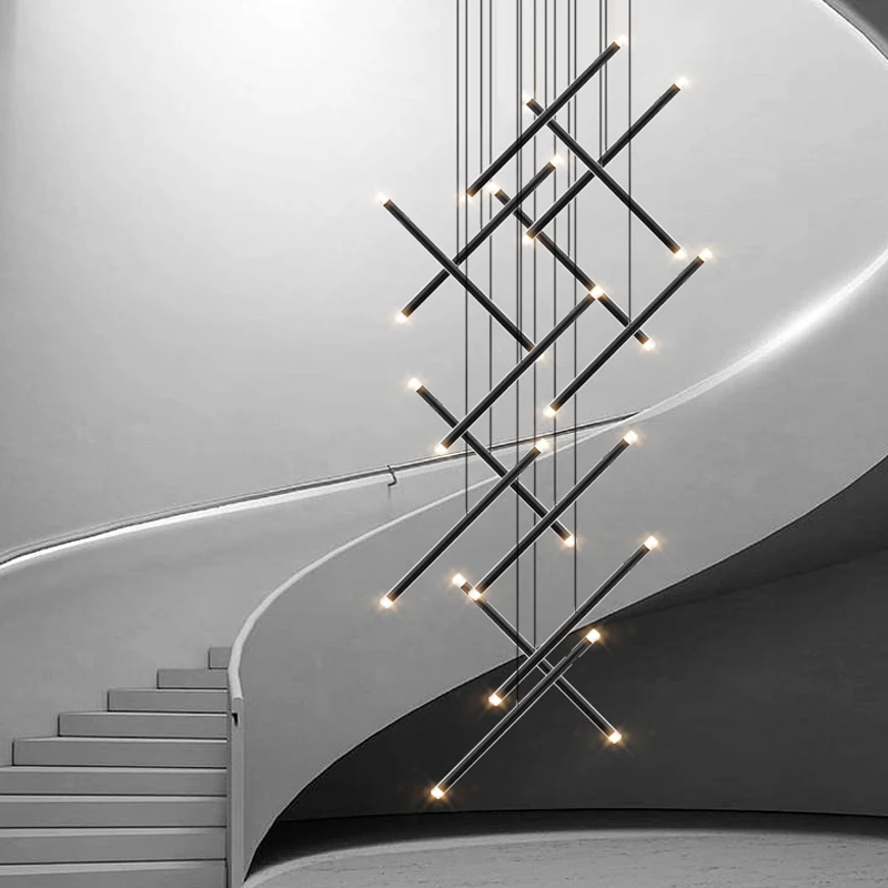 Modern Chandelier LED Stair Ch - Interior Design Deck avaliação e preço