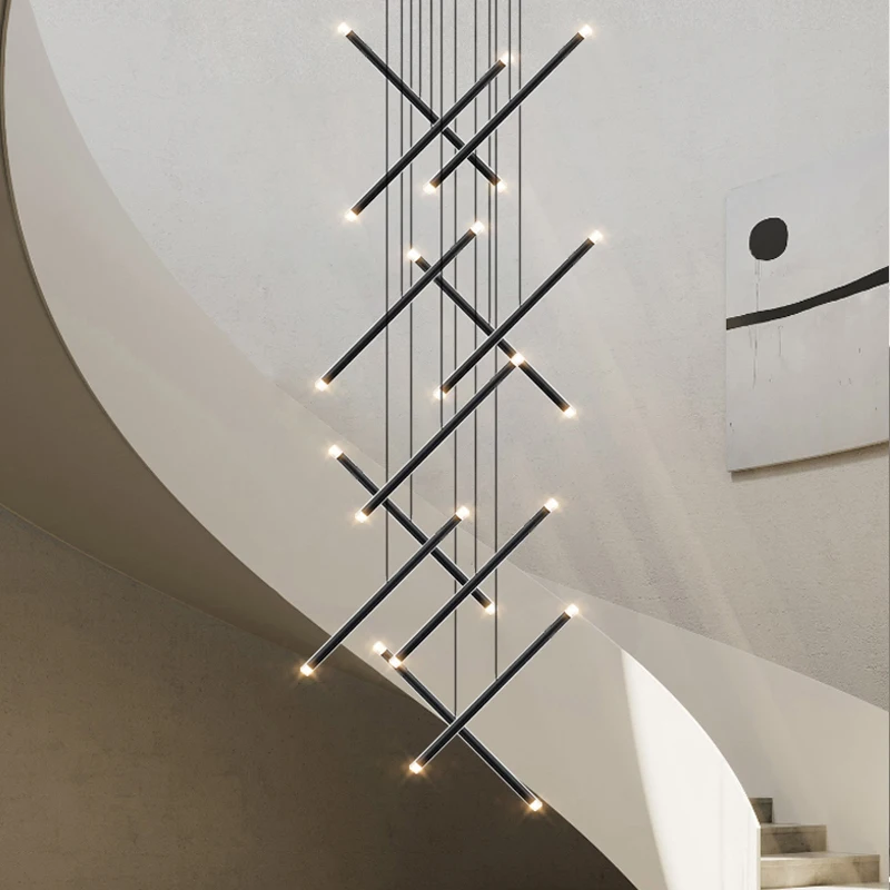 Modern Chandelier LED Stair Ch - Interior Design Deck avaliação e preço