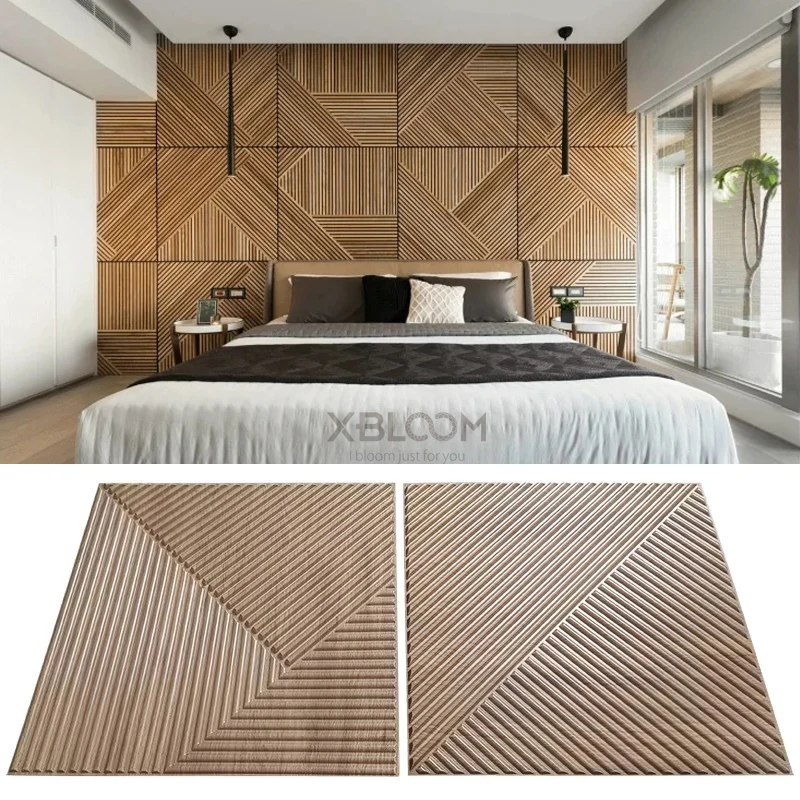 12pcs 50cm 3D wall decor Wood  - Wall Panel 3D Texture avaliação e preço