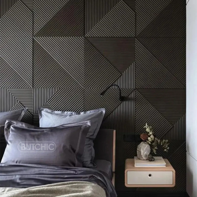 12pcs 50cm 3D wall decor Wood  - Wall Panel 3D Texture avaliação e preço