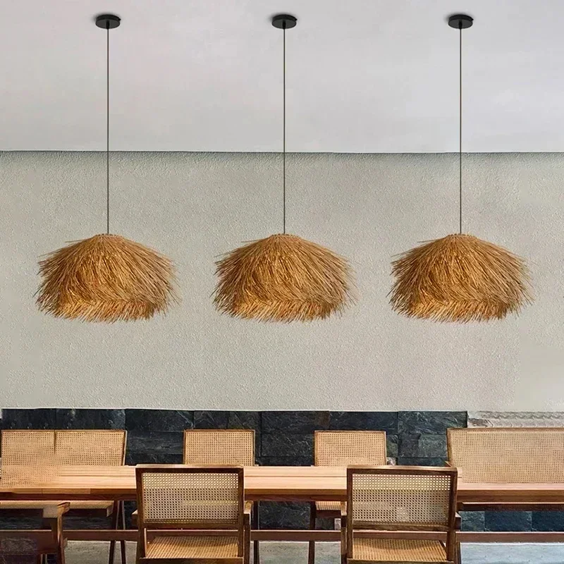 Straw Hand Woven Pendant Light - Wicker Pendant Shade avaliação e preço