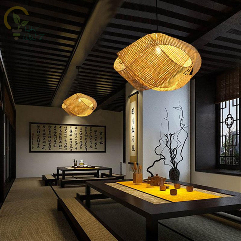 New Chinese Bamboo Wicker Ratt - Wicker Pendant Shade avaliação e preço