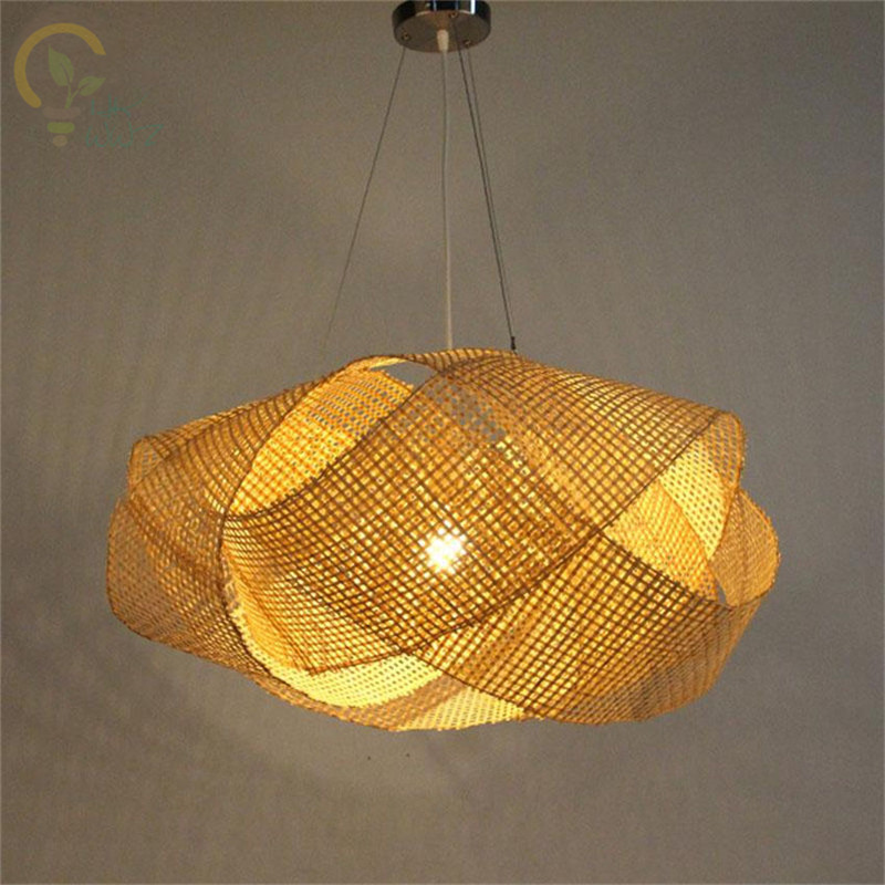 New Chinese Bamboo Wicker Ratt - Wicker Pendant Shade avaliação e preço