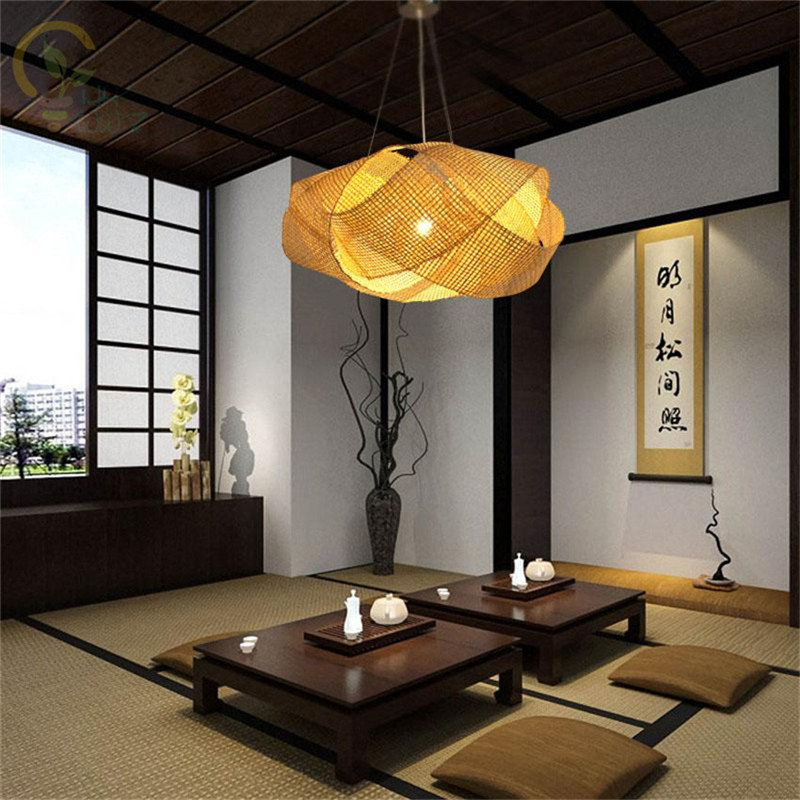 New Chinese Bamboo Wicker Ratt - Wicker Pendant Shade avaliação e preço